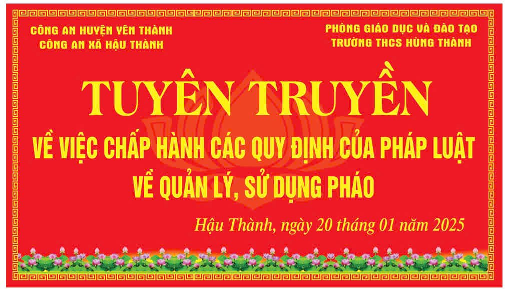 TUYÊN TRUYỀN VỀ PHÒNG CHỐNG PHÁO NỔ DỊP TẾT ẤT TỴ 2025